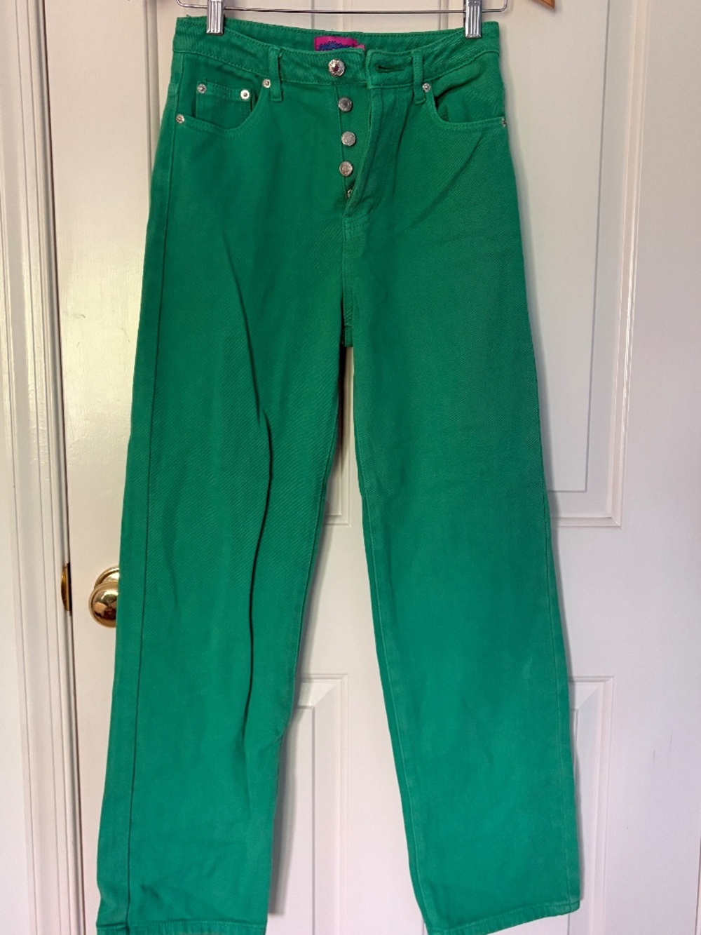 Edikted green jeans womens size s